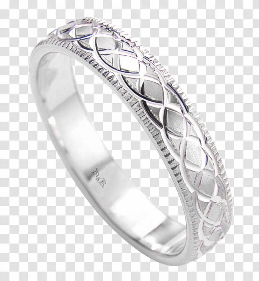 Wedding Ring Silver Body Jewellery Diamond - Pattern Transparent PNG