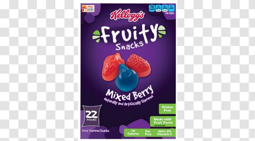 Fruit Snacks Kellogg's Berry - Sugar - Mixed Transparent PNG