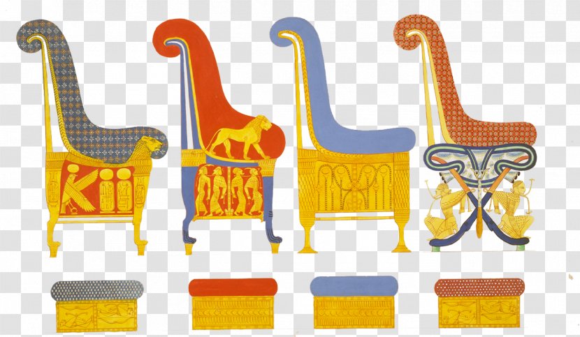 Ancient Egypt Furniture History - Hand-painted Picture Of Emperor Seat Transparent PNG