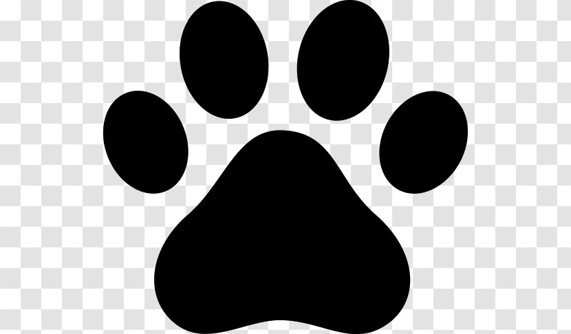 Dog Cat Paw Puppy Clip Art - Animal Track - Black Prints Transparent PNG