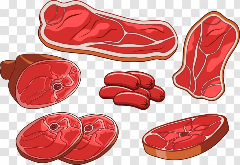 Ham Bacon Meat Drawing - Sausage Transparent PNG