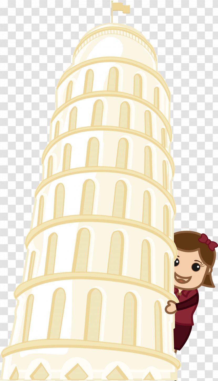 Product Design Tower - Yellow - Handpainted Leaning Of Pisa Transparent PNG