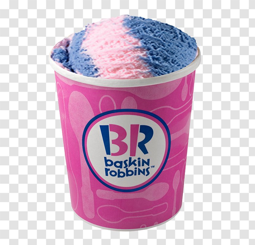 Ice Cream Baskin-Robbins Baskin Robbins Praline Cotton Candy - Cup Transparent PNG