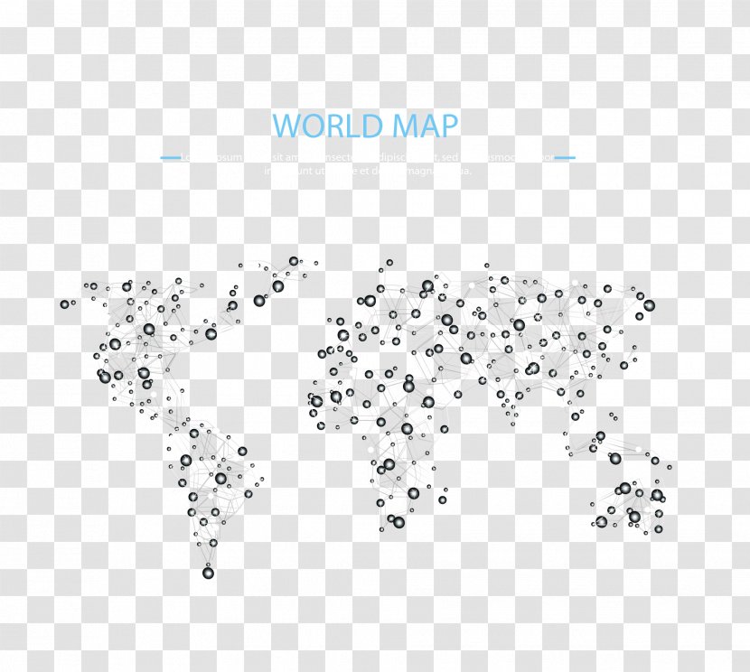 Black And White Line Point Angle - Triangle - Vector Flash World Map Creative Transparent PNG