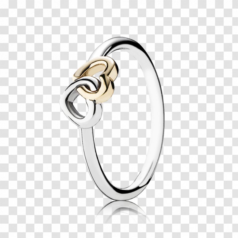 Earring Pandora Jewellery Cubic Zirconia - Discounts And Allowances - Gold Heart Transparent PNG