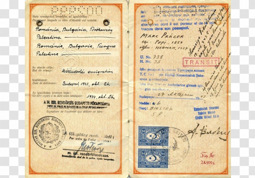 Refugee Travel Document Passport Visa Transparent PNG