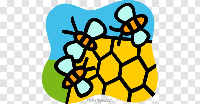 Honey Bee Cartoon Line Clip Art - Yellow Transparent PNG