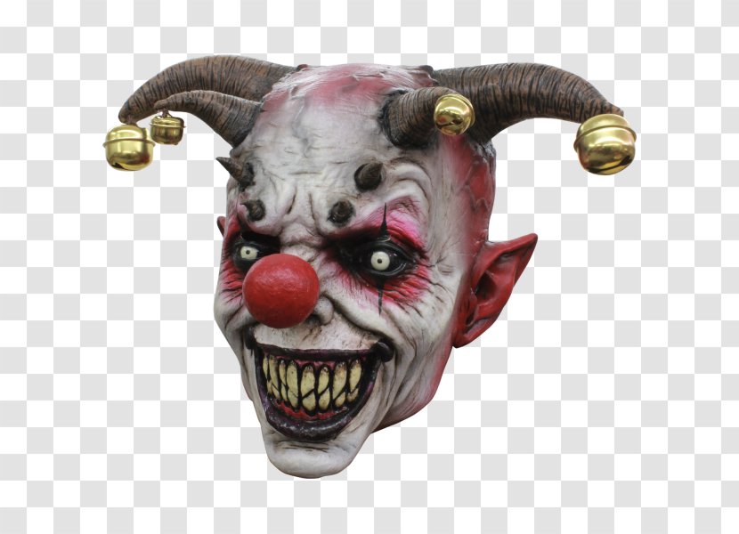 Latex Mask Halloween Costume Evil Clown - Masque Transparent PNG