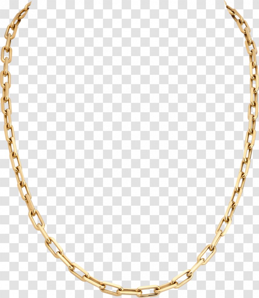 Cartier Jewellery Chain Necklace - Gold Transparent PNG