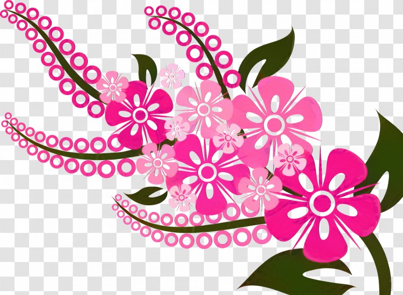 Flower Line Art - Pink M - Petal Motif Transparent PNG