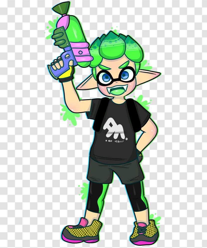 Splatoon 2 Drawing Fan Art Green - Fiction Transparent PNG