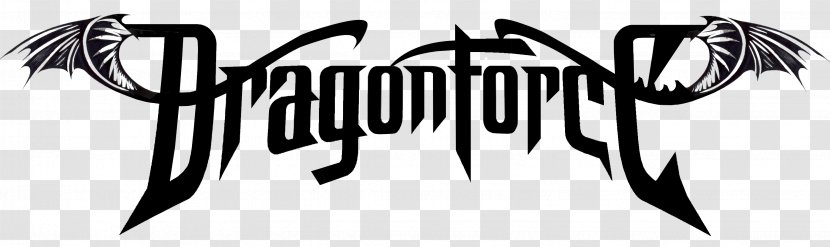 DragonForce Logo Black Metal Heavy Power - Live Band Transparent PNG