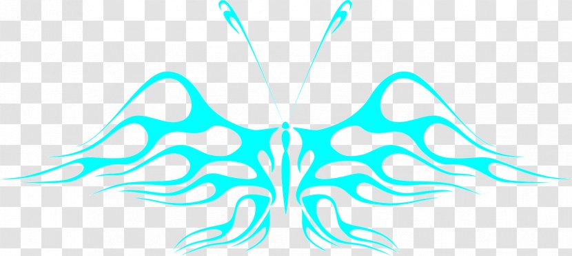 Butterfly Tattoo Cdr Clip Art - Blue - Decal Transparent PNG