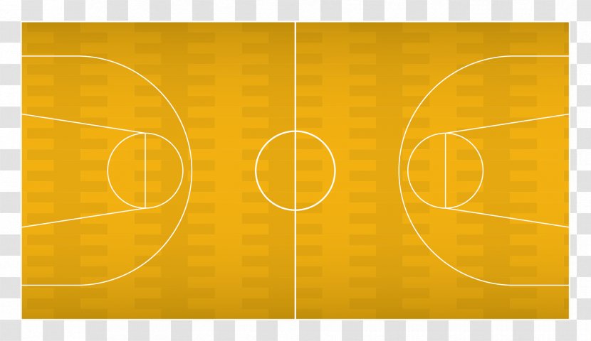 Brand Yellow Material - Cartoon Basketball Court Transparent PNG