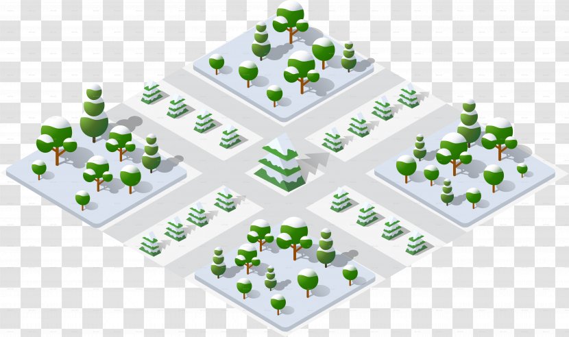 City Urban Area Bundle Isometric Projection - Building Transparent PNG