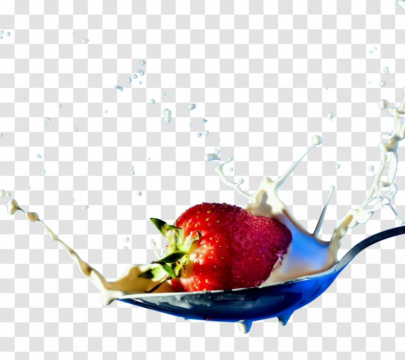 Soured Milk Strawberry Yogurt Transparent PNG