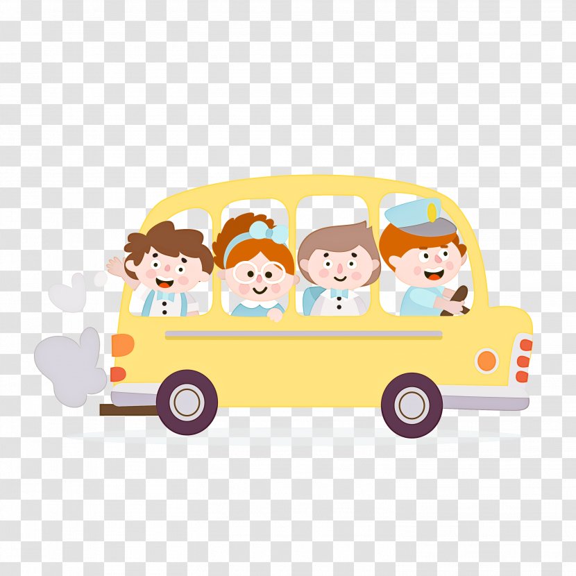School Bus - Cartoon - Fictional Character Vehicle Transparent PNG
