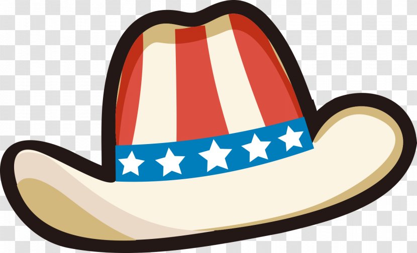 United States Cowboy Hat Clip Art - Cartoon American Flag Transparent PNG