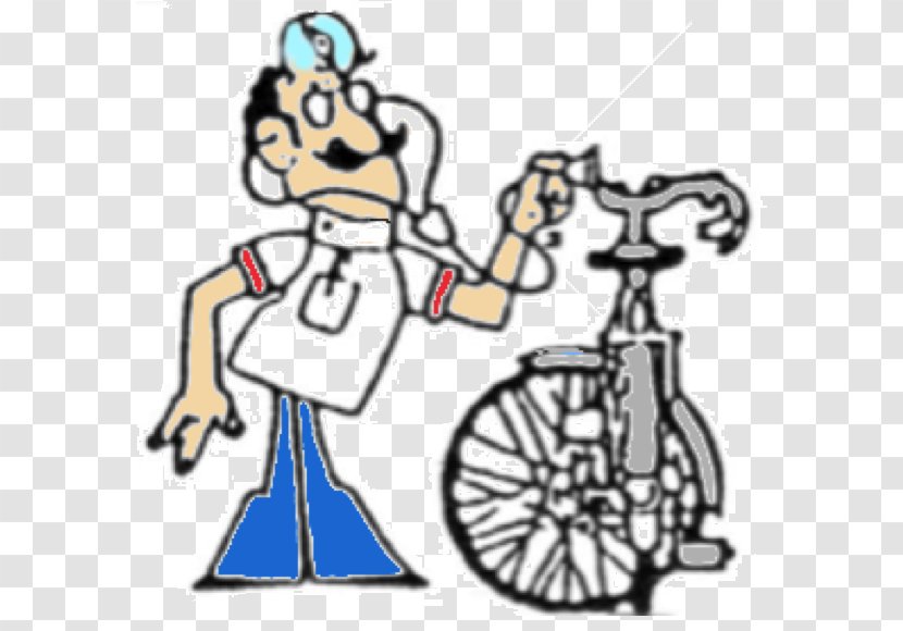 The Bicycle Doctor Cartoon Clip Art Drawing Transparent PNG