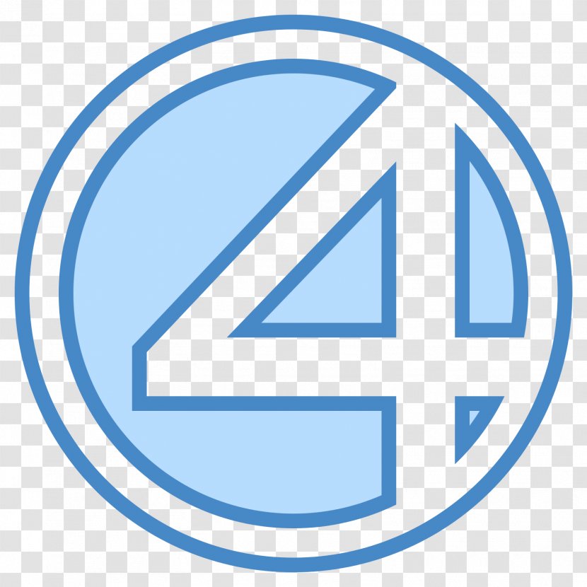 YouTube Logo Fantastic Four Symbol - Blue - Vector Transparent PNG