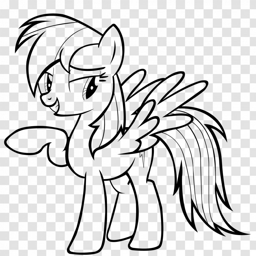 Rainbow Dash Pony Applejack Spike Fluttershy - Silhouette - My Little Transparent PNG