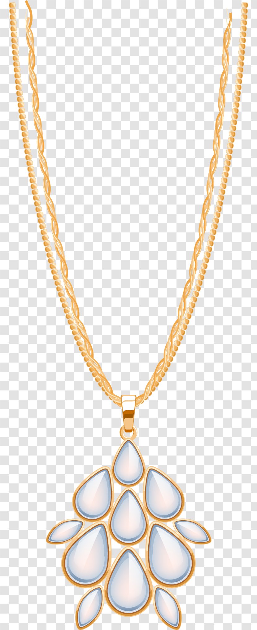 Necklace Pendant Chain Diamond Jewellery - Brooch - Dazzling Jewelry Transparent PNG