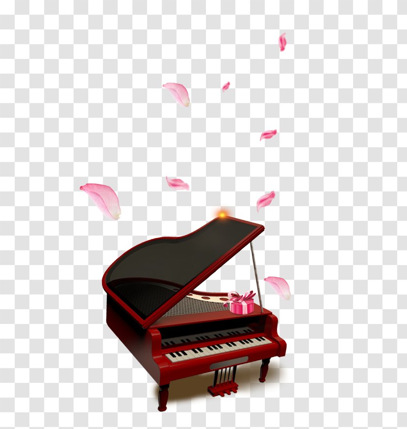 Piano Musical Instrument - Heart - Petal Transparent PNG