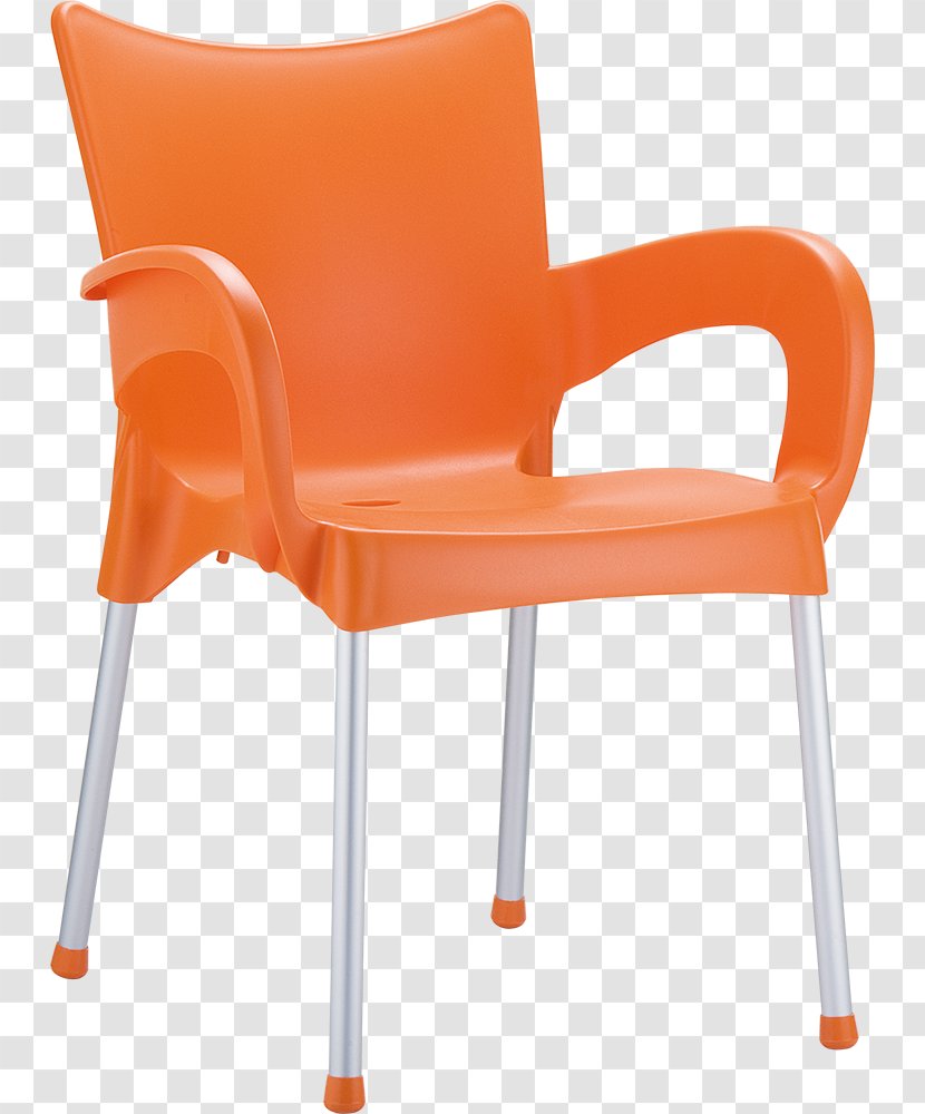 Table Chair Garden Furniture Plastic - Orange Transparent PNG