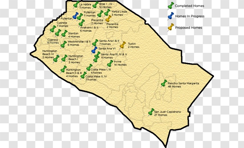 Habitat For Humanity Of Orange County World Map - Diagram Transparent PNG