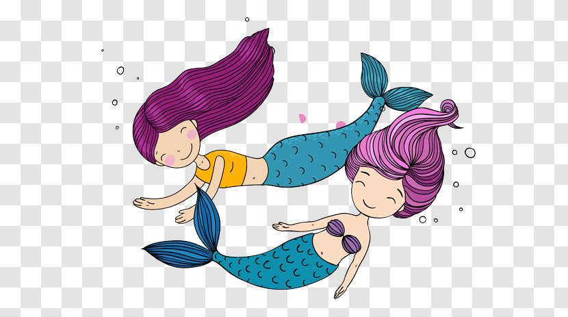 The Little Mermaid Cartoon - Purple - Tails Transparent PNG