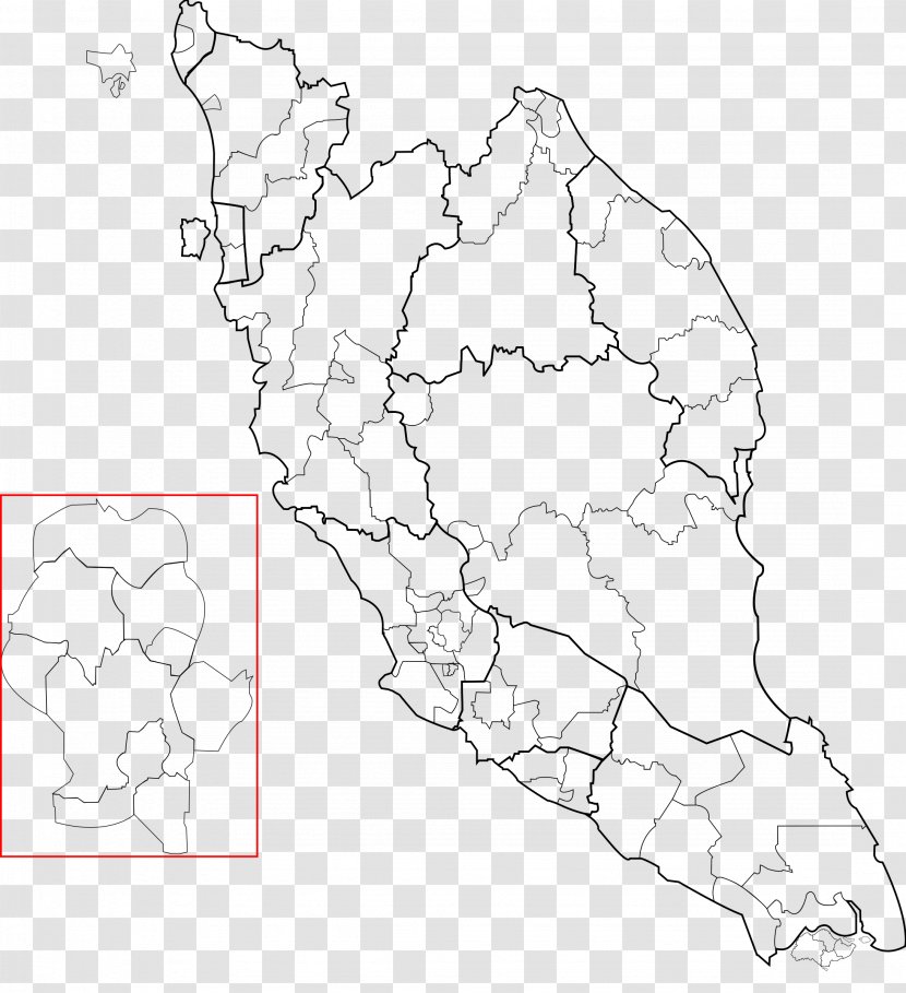 Peninsular Malaysia Federal Territories Blank Map Flag Of - Area - Indonesia Transparent PNG