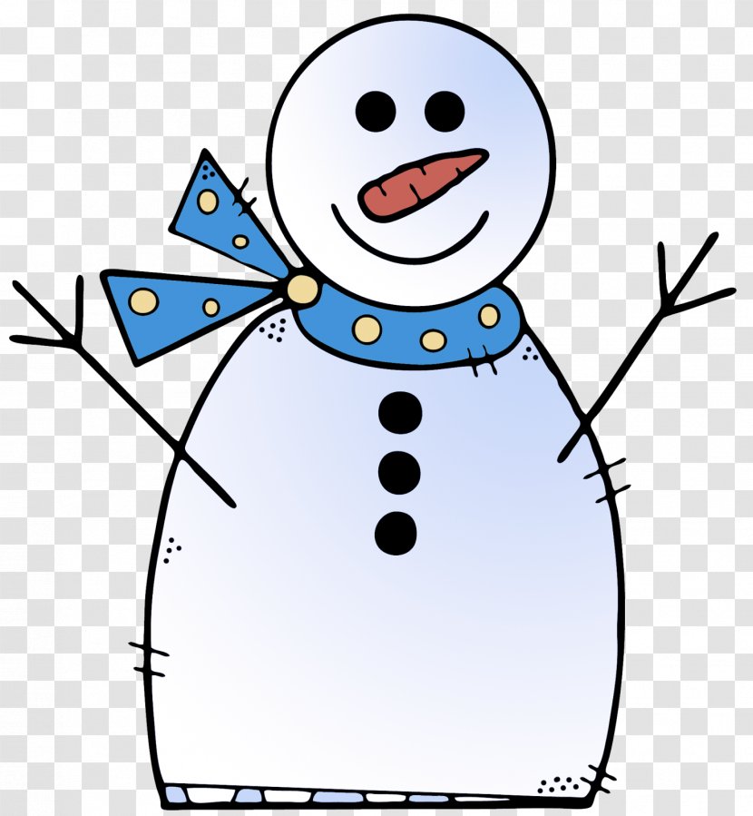 Snowman - Smile Line Art Transparent PNG