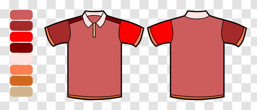 T-shirt Polo Shirt Clothing Collar Clip Art - Red Transparent PNG