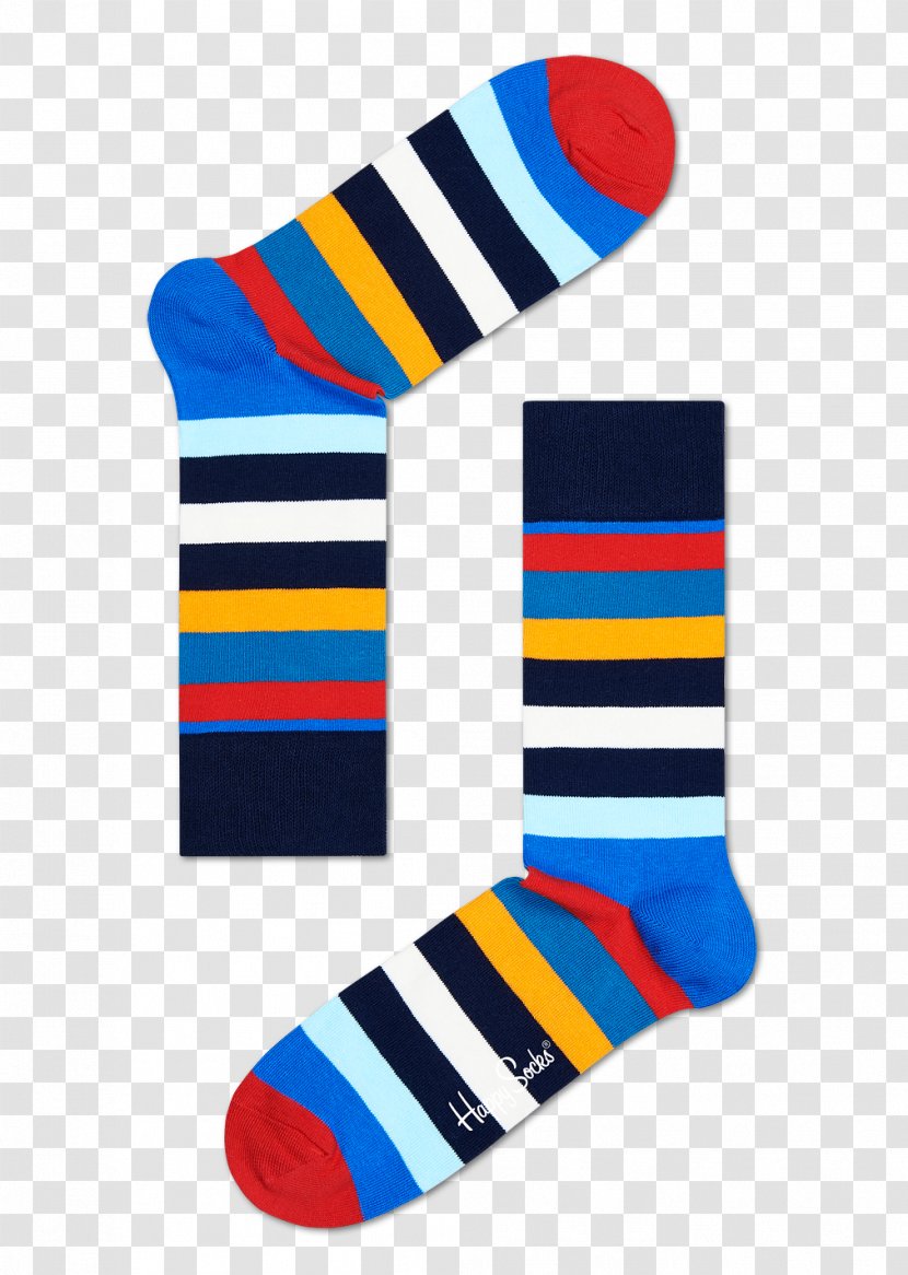 Happy Socks Zoo EU 36-40 Shoe Men's Stripe Clothing - Electric Blue - Sock Pattern Crossword Transparent PNG