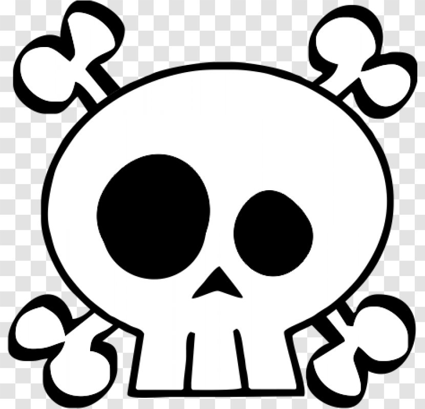 Skull And Crossbones Bones Drawing - Line Art Transparent PNG