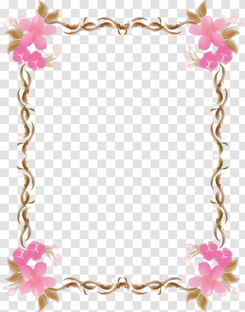Pink Download Angle - Picture Frame - Lace Border Photo Transparent PNG