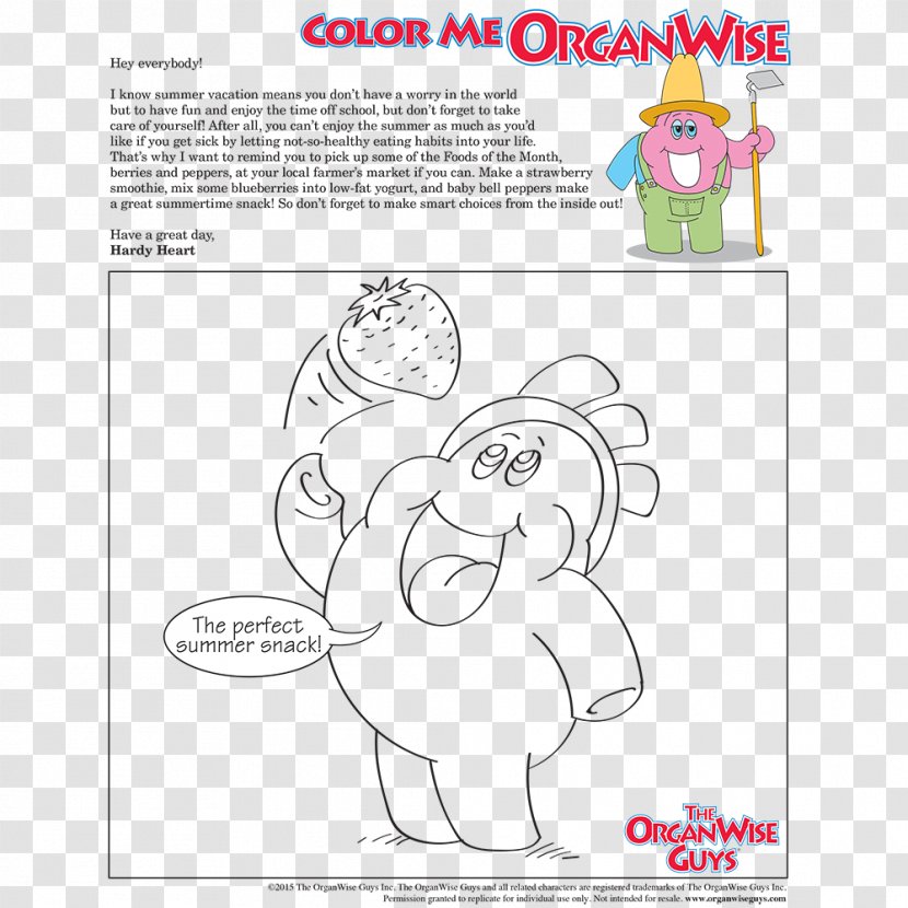 Coloring Book Child Healthy Diet The OrganWise Guys - Tree Transparent PNG