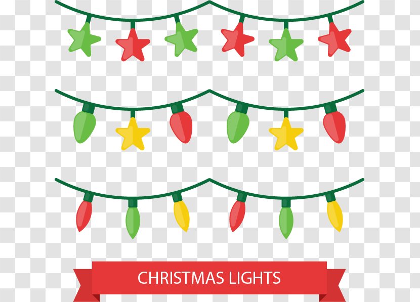 Christmas Lights Euclidean Vector - Border - Three Rows Of Holiday Transparent PNG