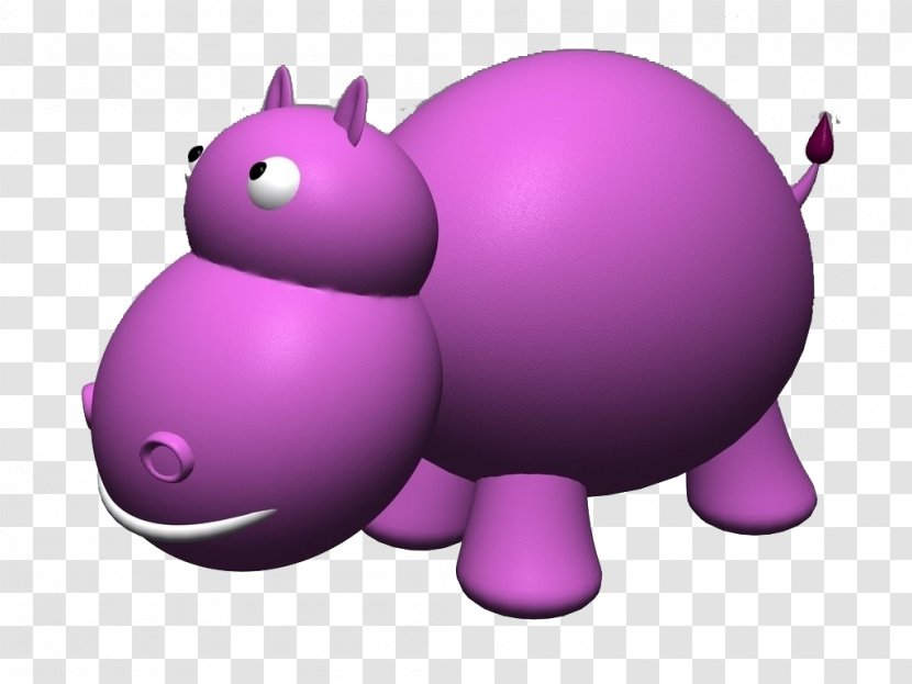 Hippopotamus Violet Cartoon - Web Template - Purple Hippo Transparent PNG