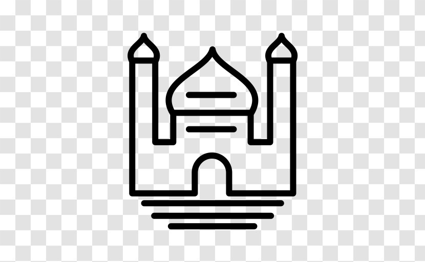Mosque - Area - Black And White Transparent PNG