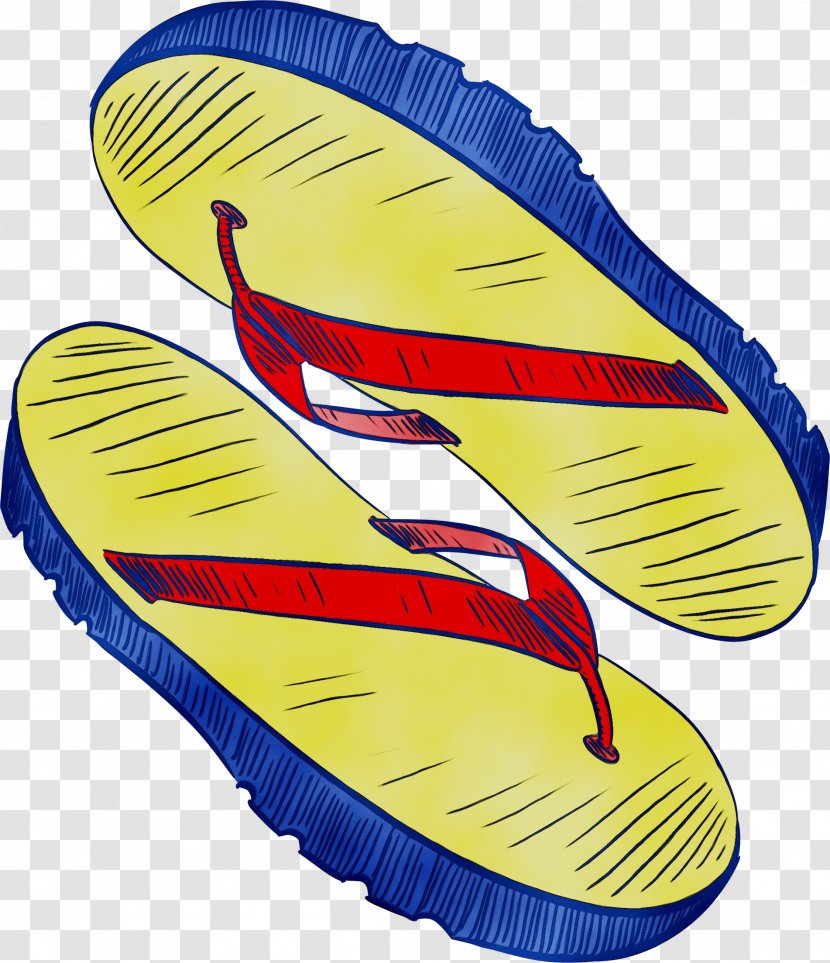 Shoe Yellow Running Flip-flops Walking - Flipflops - Sandal Transparent PNG