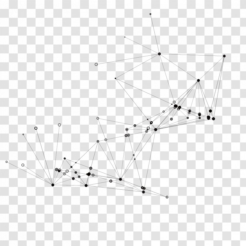 Triangle Point Geometric Shape Area - Monochrome Photography - Straight Line And Connection Lines Transparent PNG