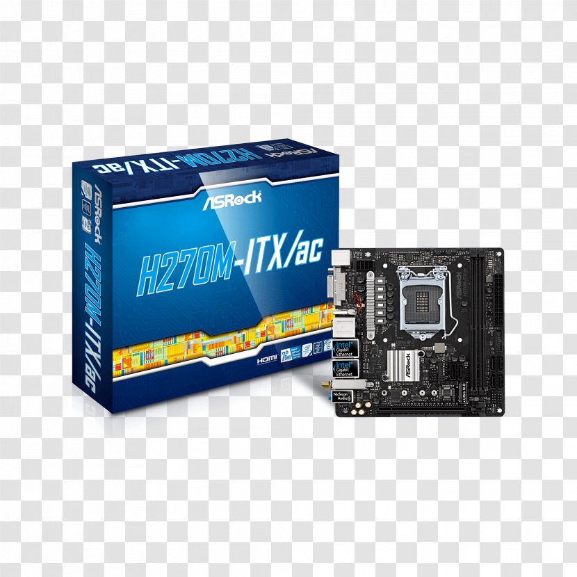 Intel LGA 1151 Mini-ITX ASRock H270M-ITX/ac - Asrock Transparent PNG