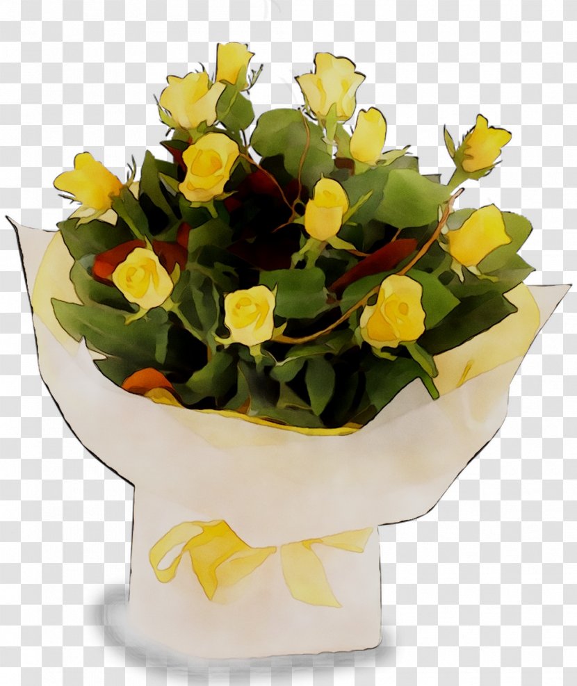 Garden Roses Floral Design Cut Flowers Flower Bouquet - Flowering Plant - Yellow Transparent PNG