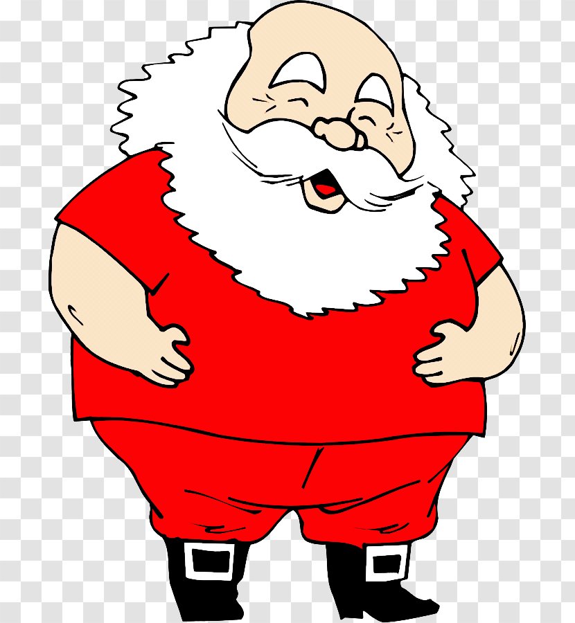 Santa Claus - Pleased - Line Art Facial Hair Transparent PNG