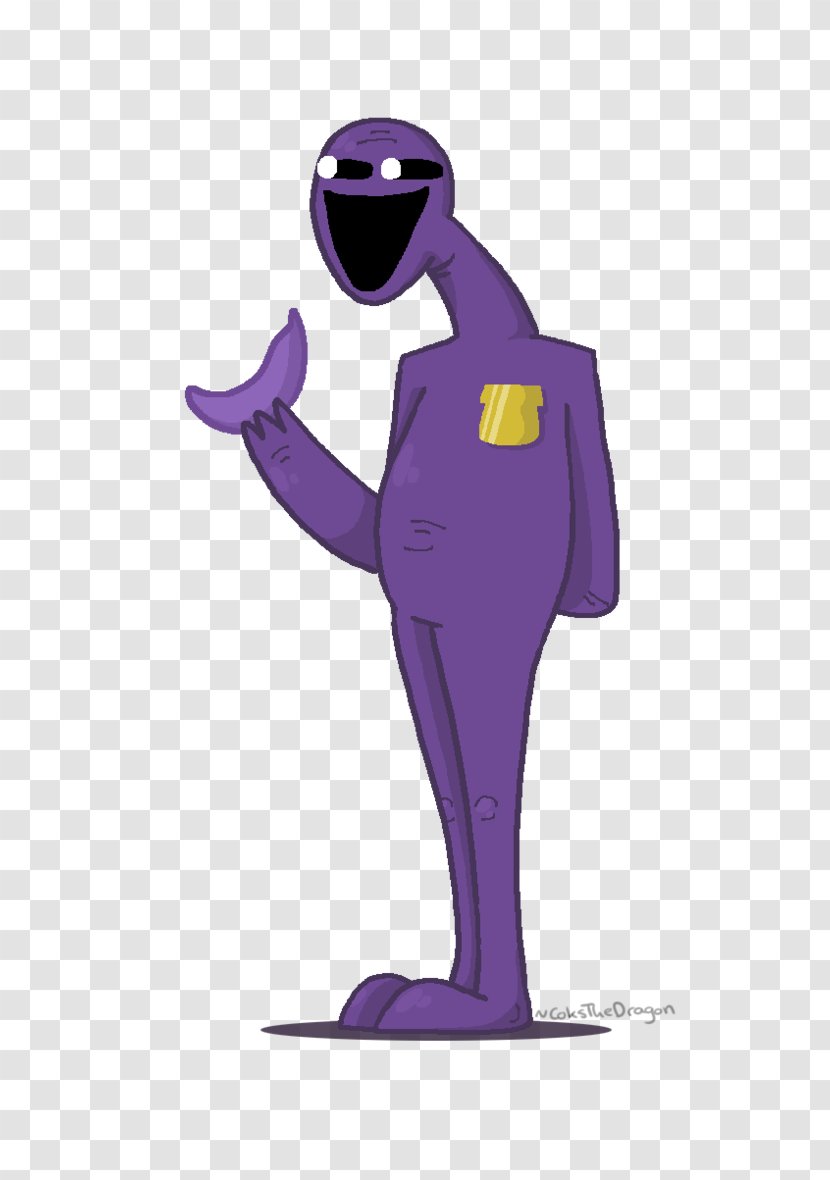 Purple Man Five Nights At Freddy's Banana Yellow - Violet Transparent PNG