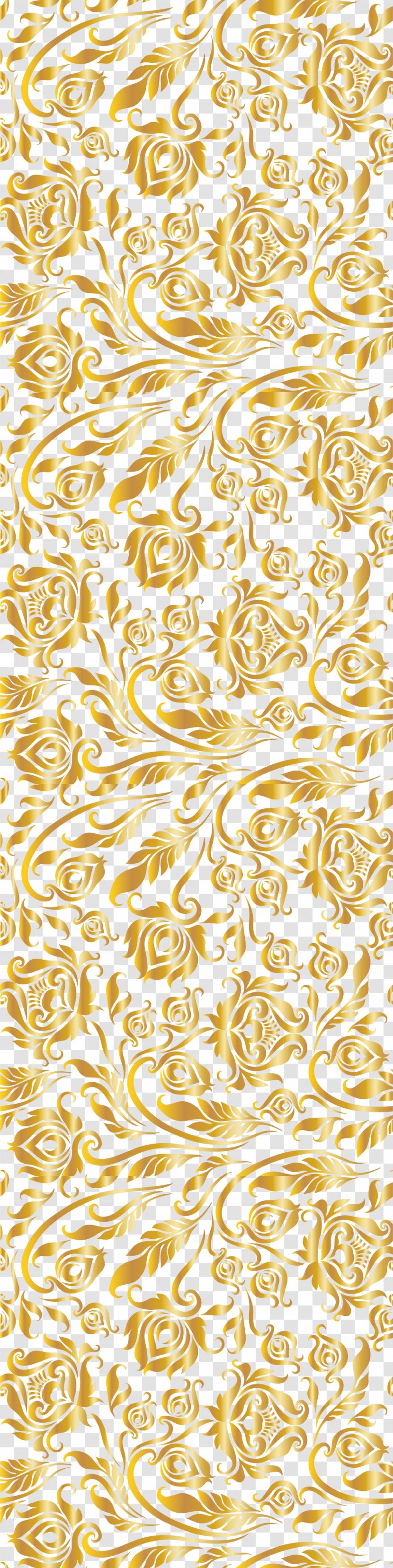 Guimarães Paper Flower Pattern - Point - Luxury Golden Transparent PNG