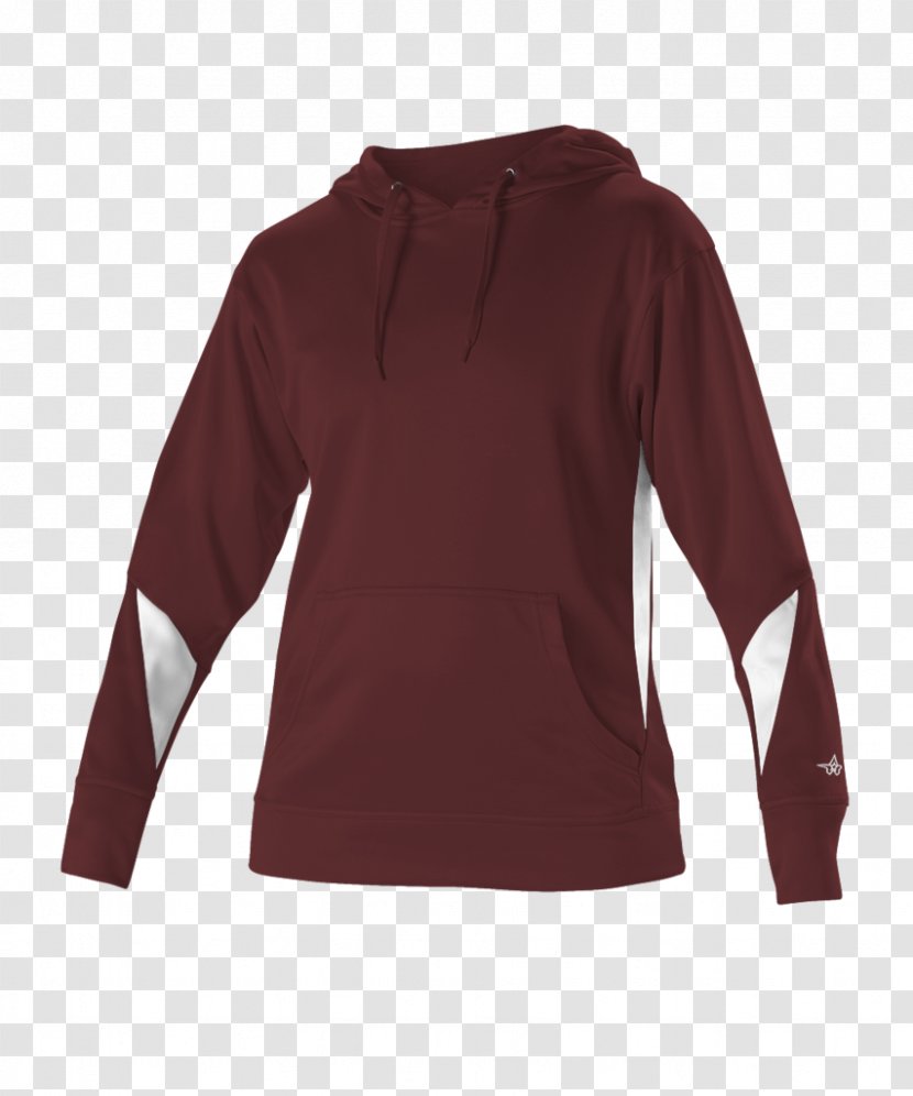 Hoodie Polar Fleece Maroon Black White - Neck - Megaphone Woman Transparent PNG