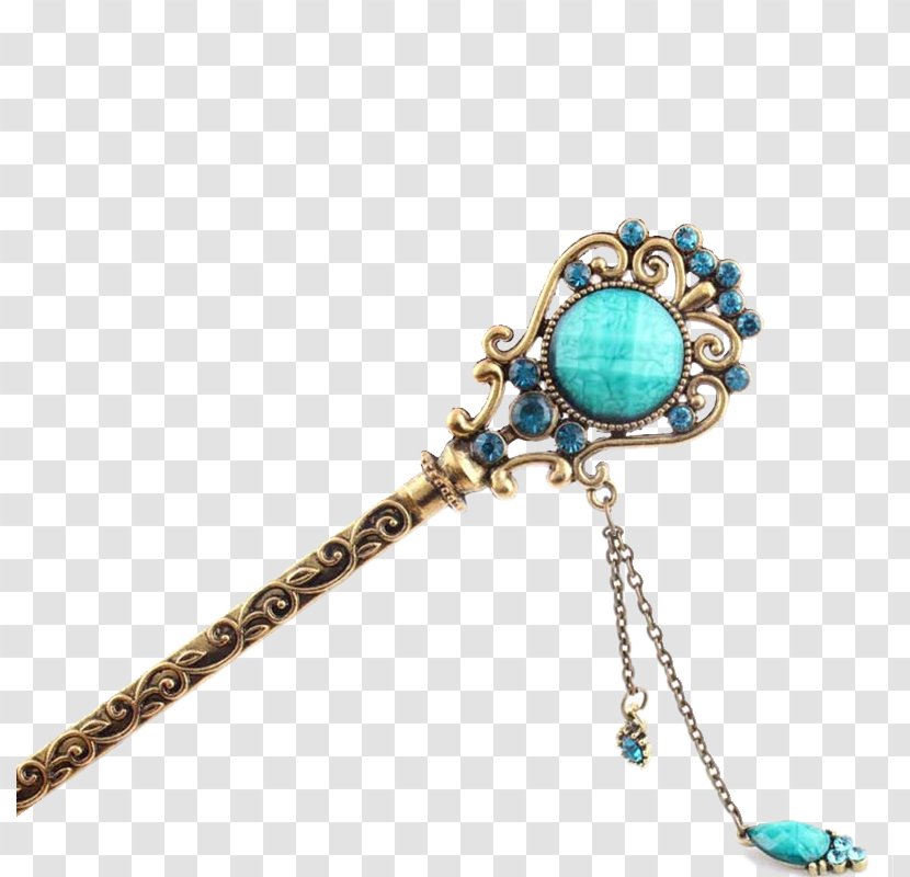 Hairpin Barrette Capelli Hair Stick Designer - Body Jewelry - Retro Peacock Pendant Bob Transparent PNG