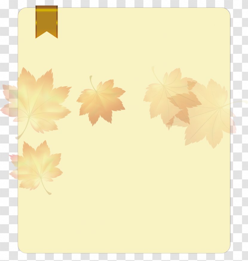 Document File Format Text Download - Yellow - Maple Leaf Background Material Transparent PNG